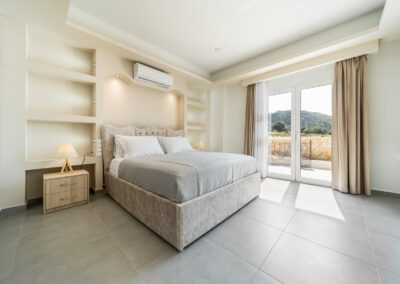 interior design of bedroom with wardrobe